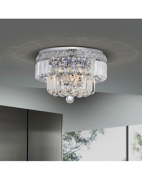 Two Tier Crystals Flush Mount Chandelier L245-TV-592