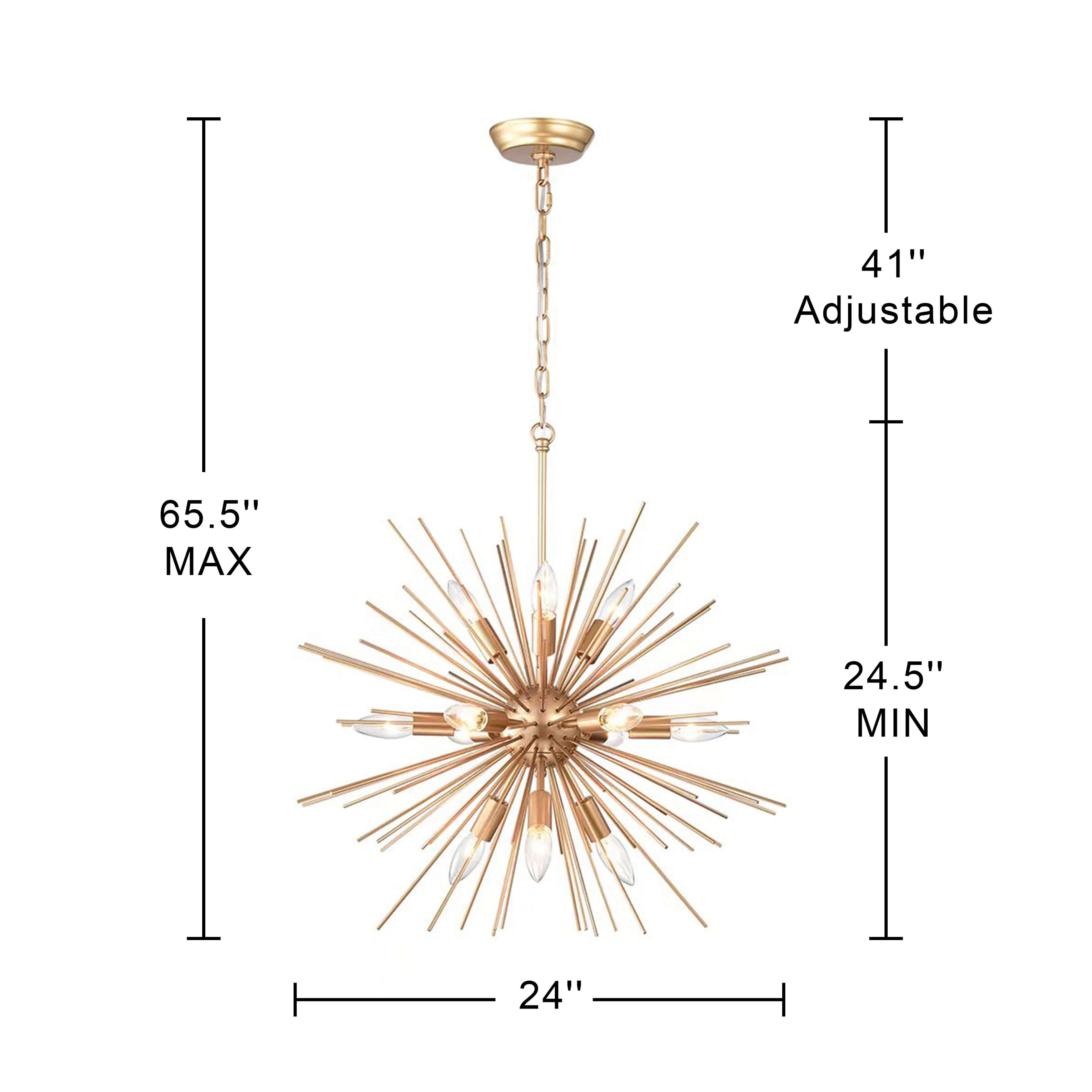 Valeria 12-light Shiny Bronze Sputnik Sphere Chandelier BX-2287-ZHS