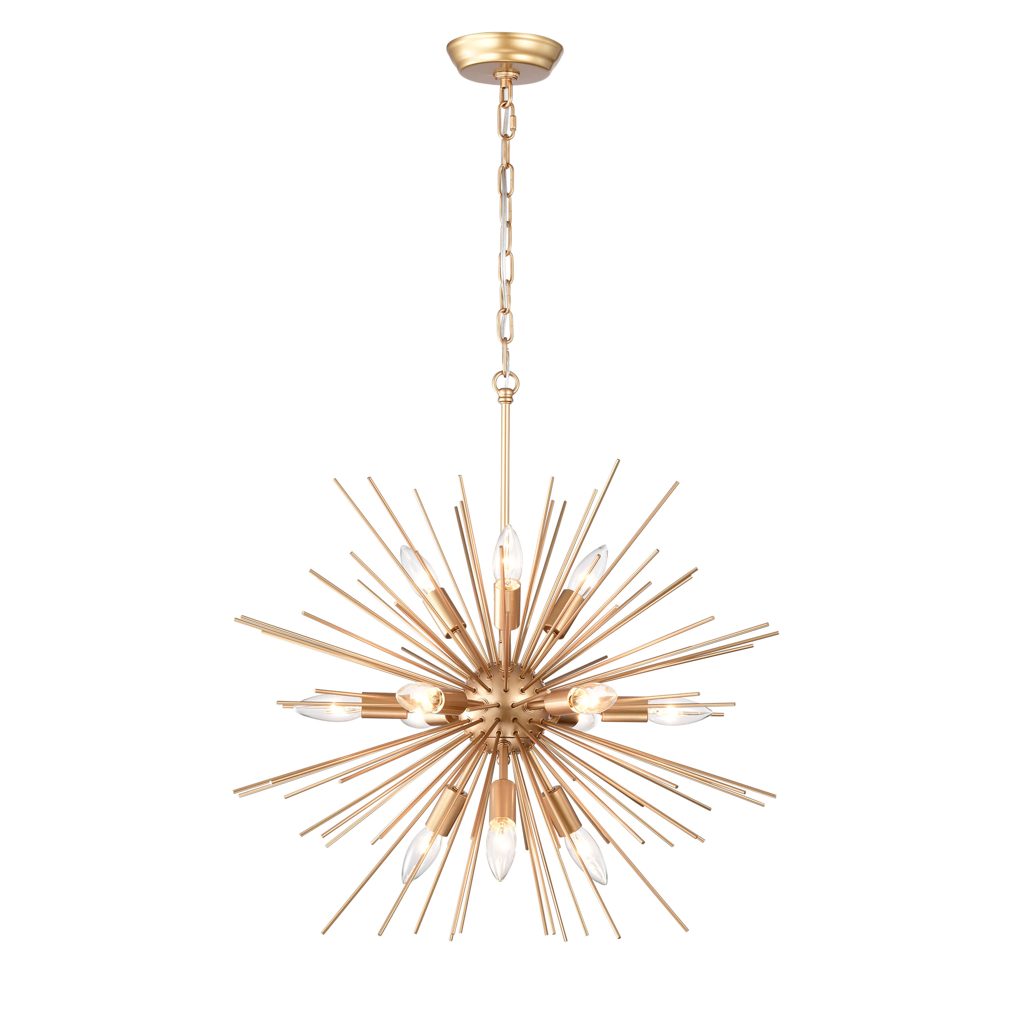 Valeria 12-light Shiny Bronze Sputnik Sphere Chandelier BX-2287-ZHS