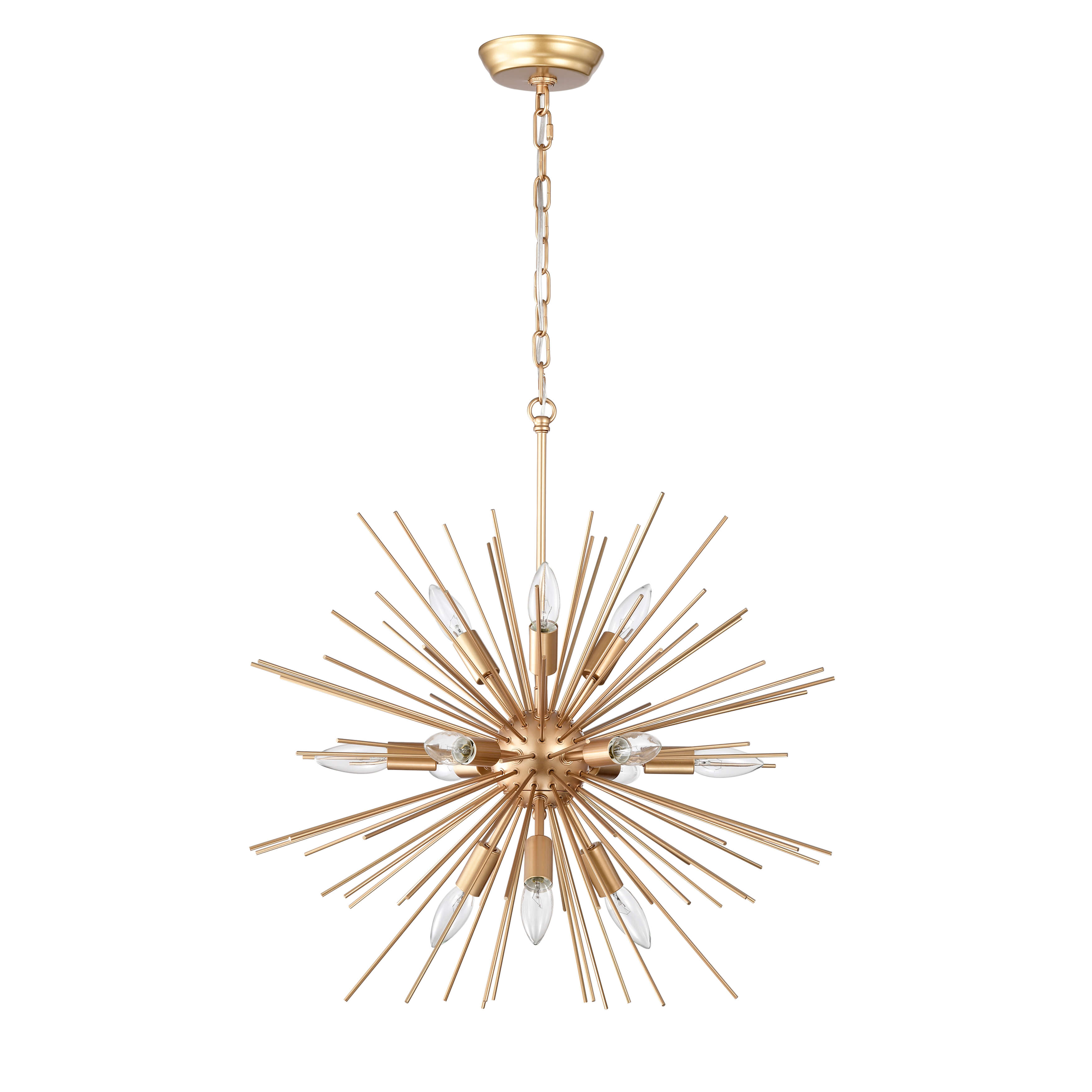 Valeria 12-light Shiny Bronze Sputnik Sphere Chandelier BX-2287-ZHS