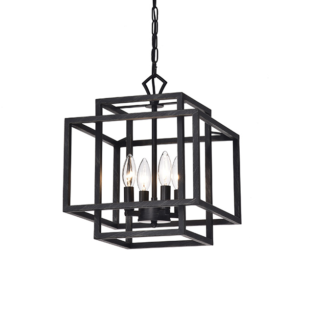 Eleonor Antique Black 4-light Ironwork Chandelier BX-8172-MKE