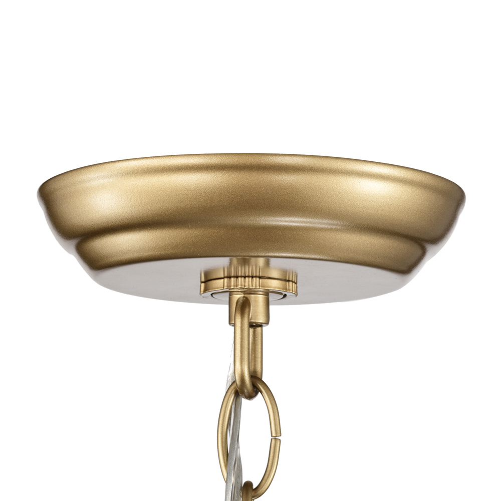 Casandra 6-light Shiny Bronze Drum Glass Strip Chandelier FD-2676-WSH