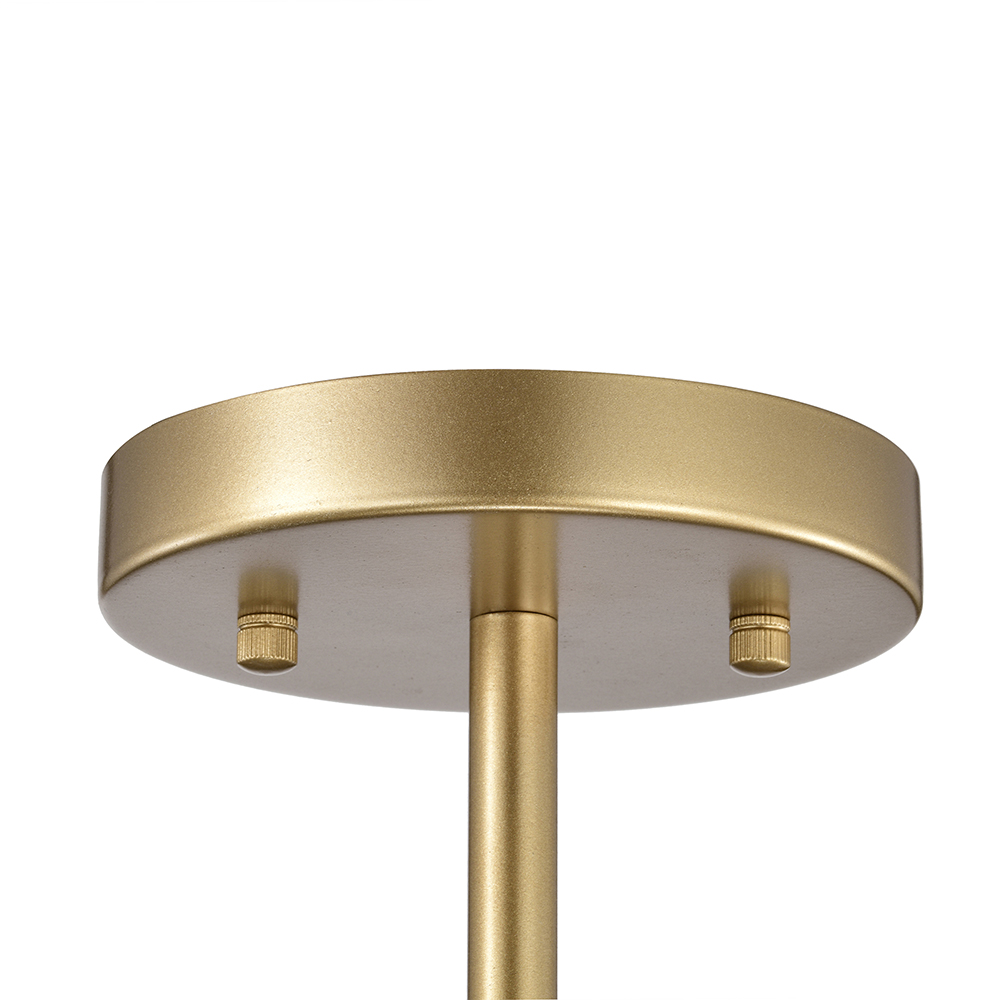 Maggio 5-Light 18.5" Glossy Brass Drum Semi Flush Mount FD-4006-LBD