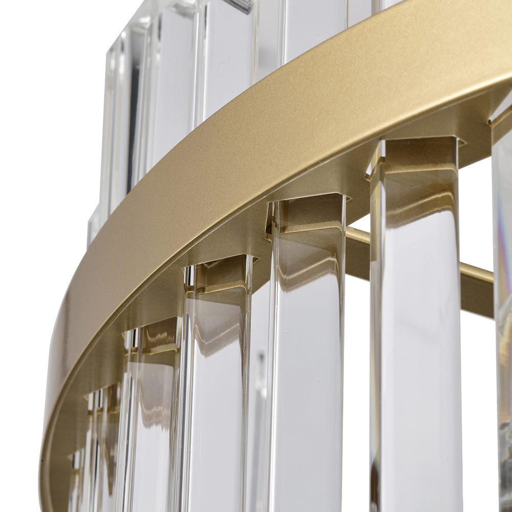 Maggio 5-Light 18.5" Glossy Brass Drum Semi Flush Mount FD-4006-LBD