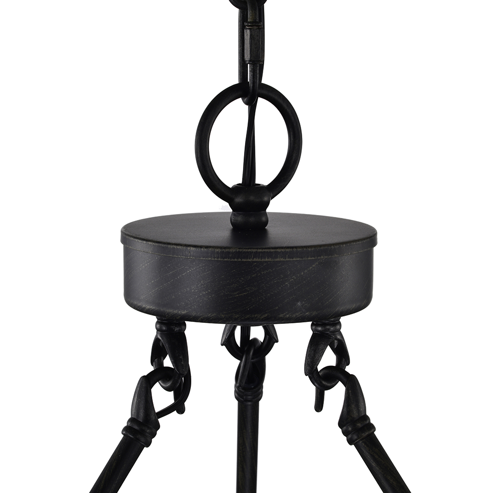 Viviana 18-light Antique Black Metal Round Chandelier FD-5695-DZQ