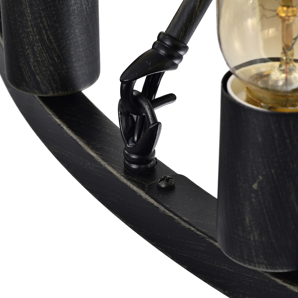 Eva 18-light Antique Black Metal Round Chandelier FD-5695-DZQ