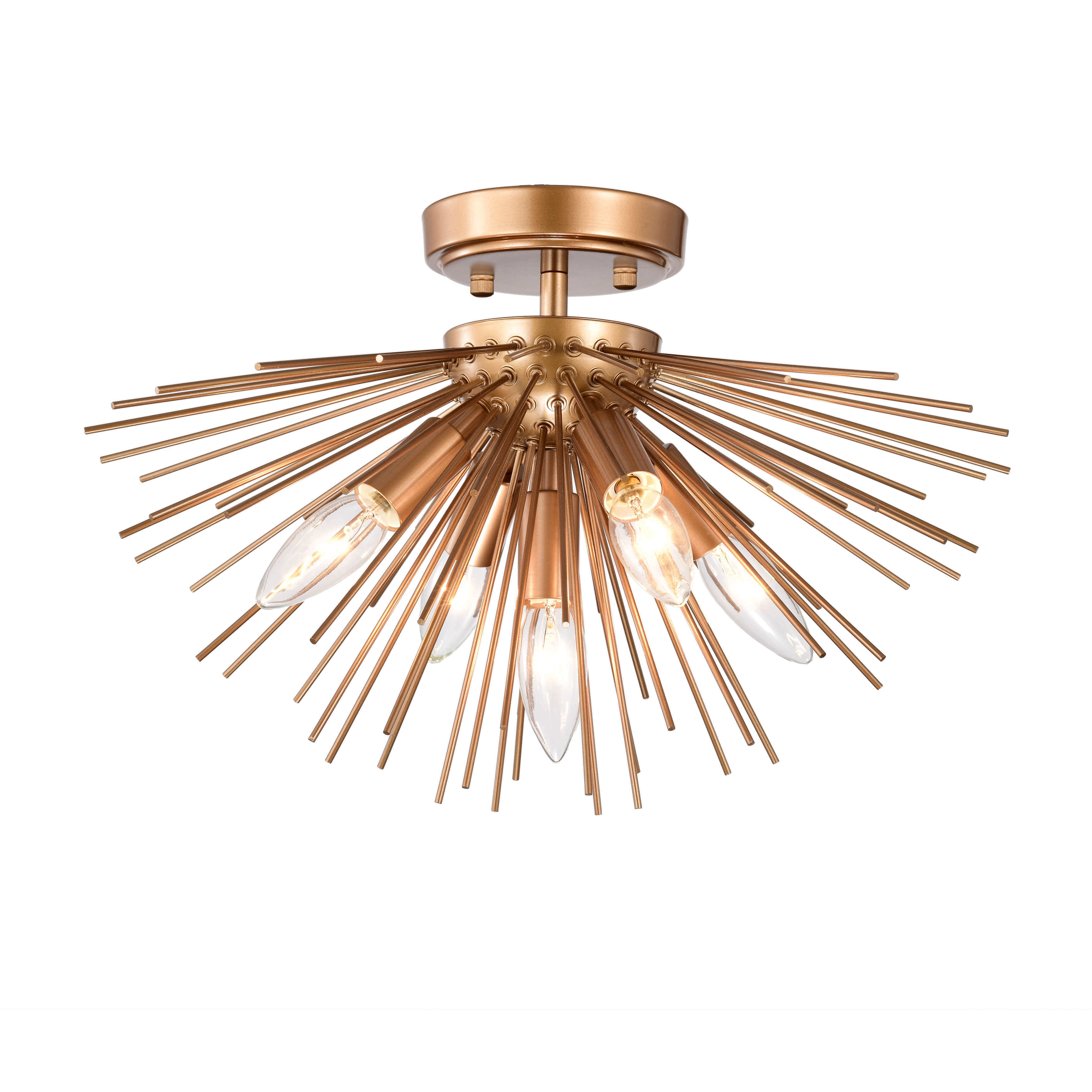 Lorena Sputnik Shiny Bronze Metal Flush Mount with 5 Lights FD-6592-CHJ