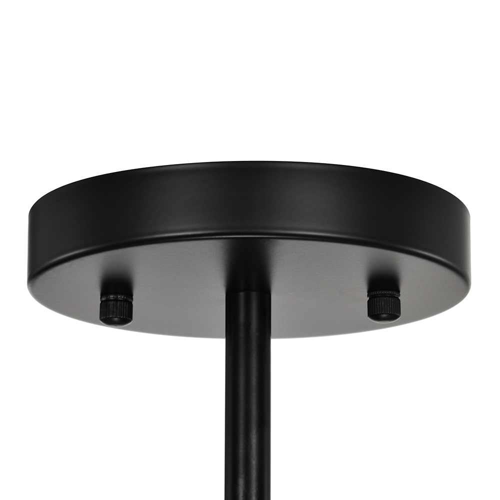 Justina 4-light Black Crystal Glass Prism Round Drum Shade Flush Mount FD-8719-SAT