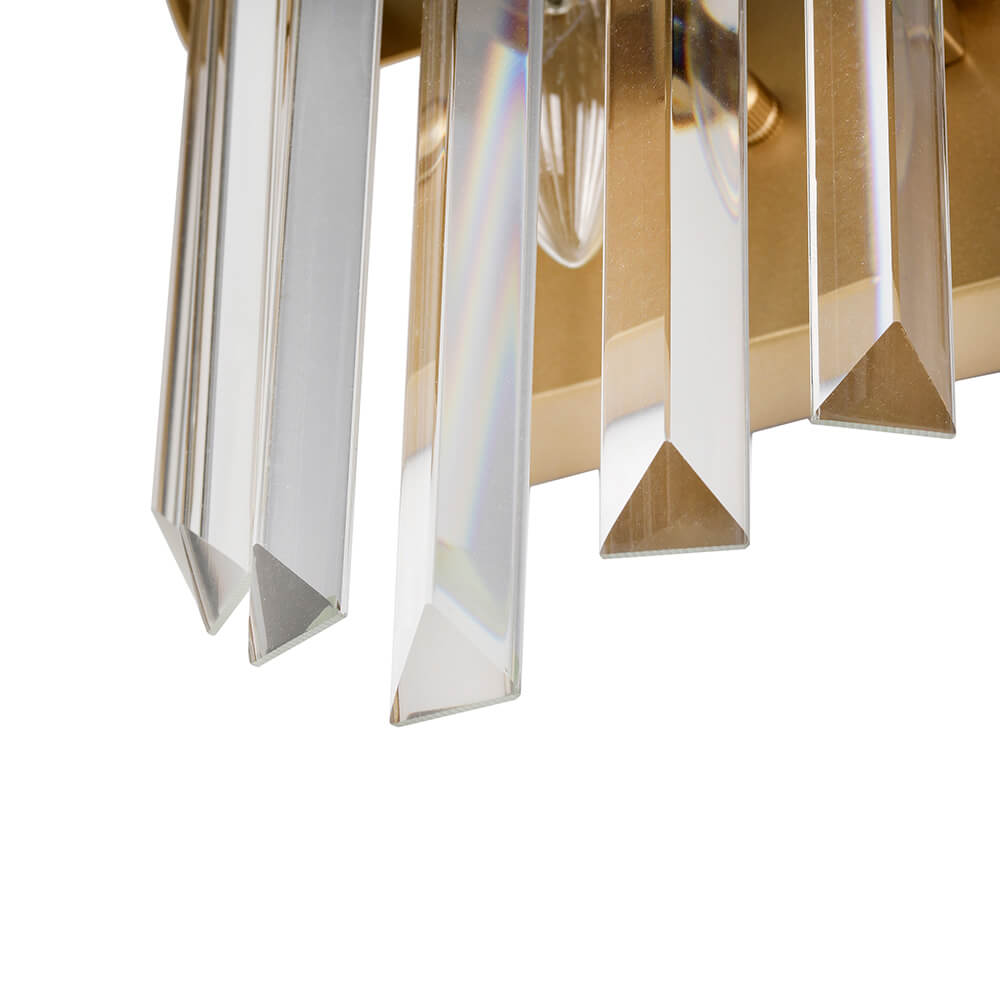 Casandra Glam 2-Light Crystal Glass Rod Decor Wall Sconce FD-9212-LZB