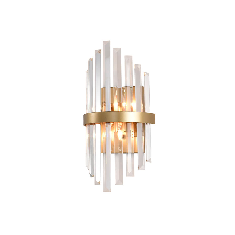 Casandra Glam 2-Light Crystal Glass Rod Decor Wall Sconce FD-9212-LZB