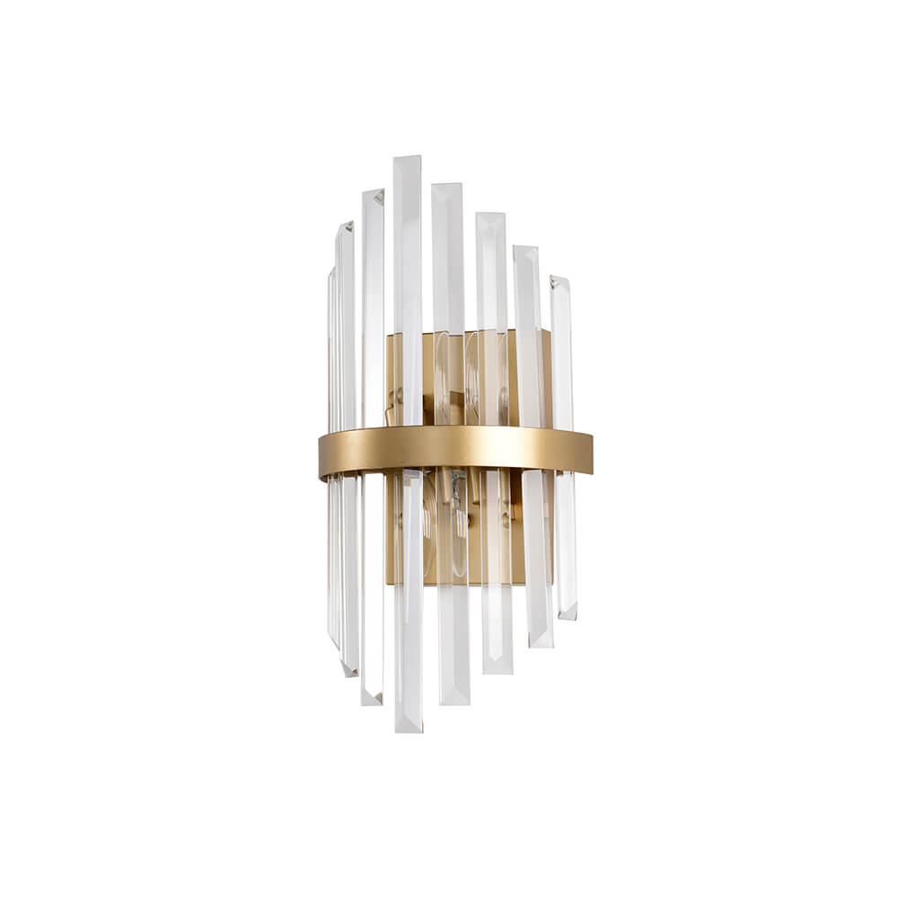 Casandra Glam 2-Light Crystal Glass Rod Decor Wall Sconce FD-9212-LZB