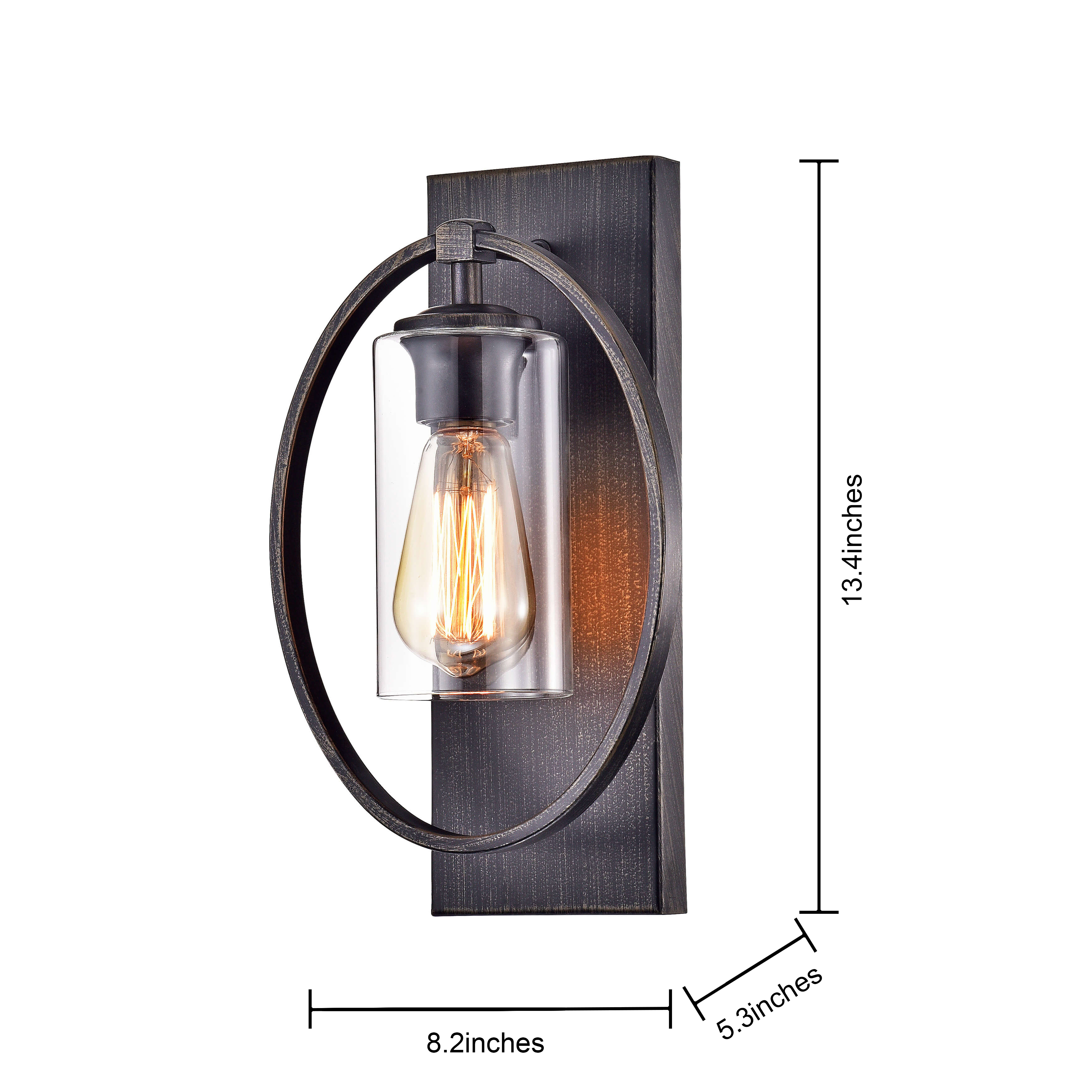 Anastasia Single Light Wall Sconce with Clear Glass Shade FD-9604-PEL