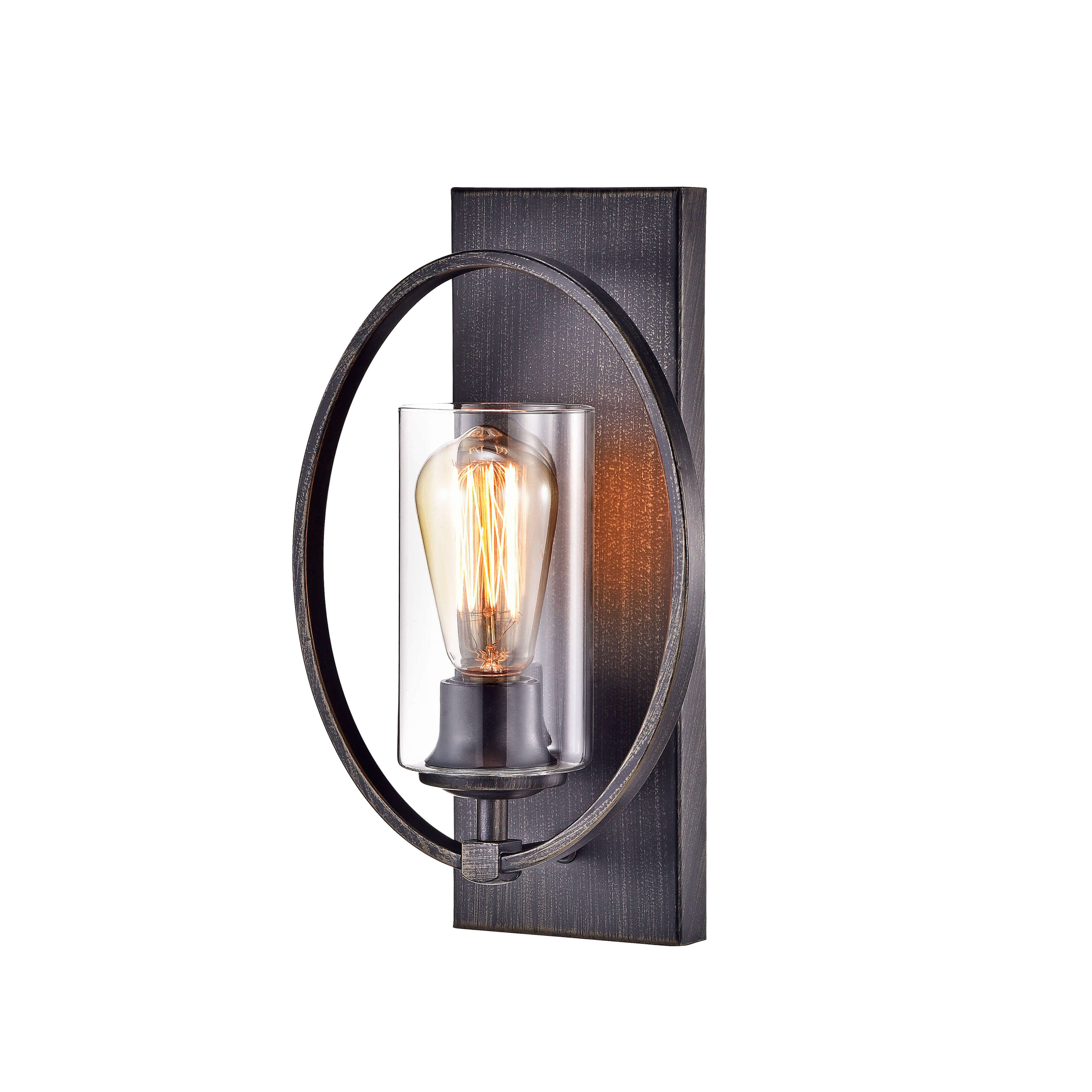 Anastasia Single Light Wall Sconce with Clear Glass Shade FD-9604-PEL