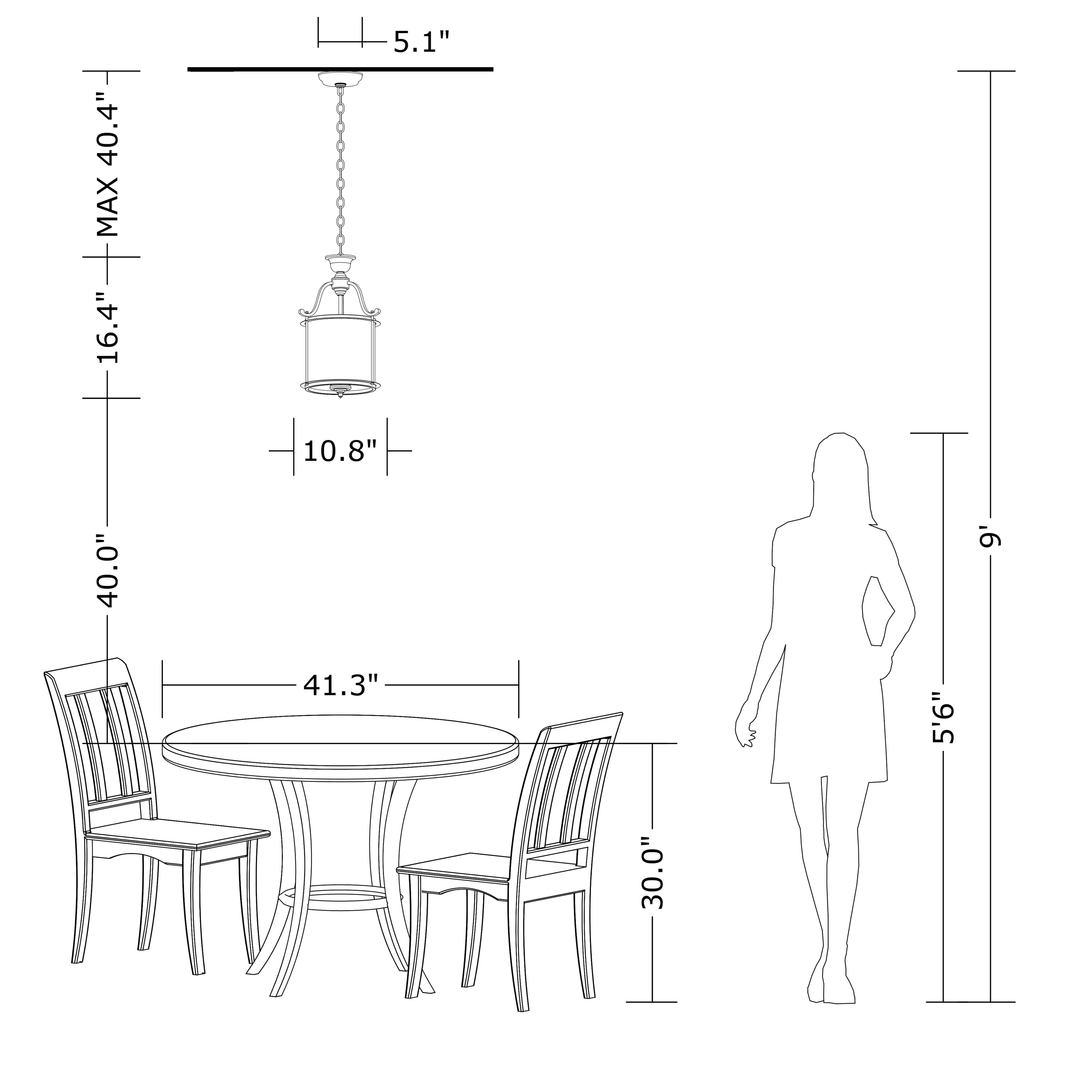 3-light Foyer Clear Glass Pendant Chandelier L161-IM-550