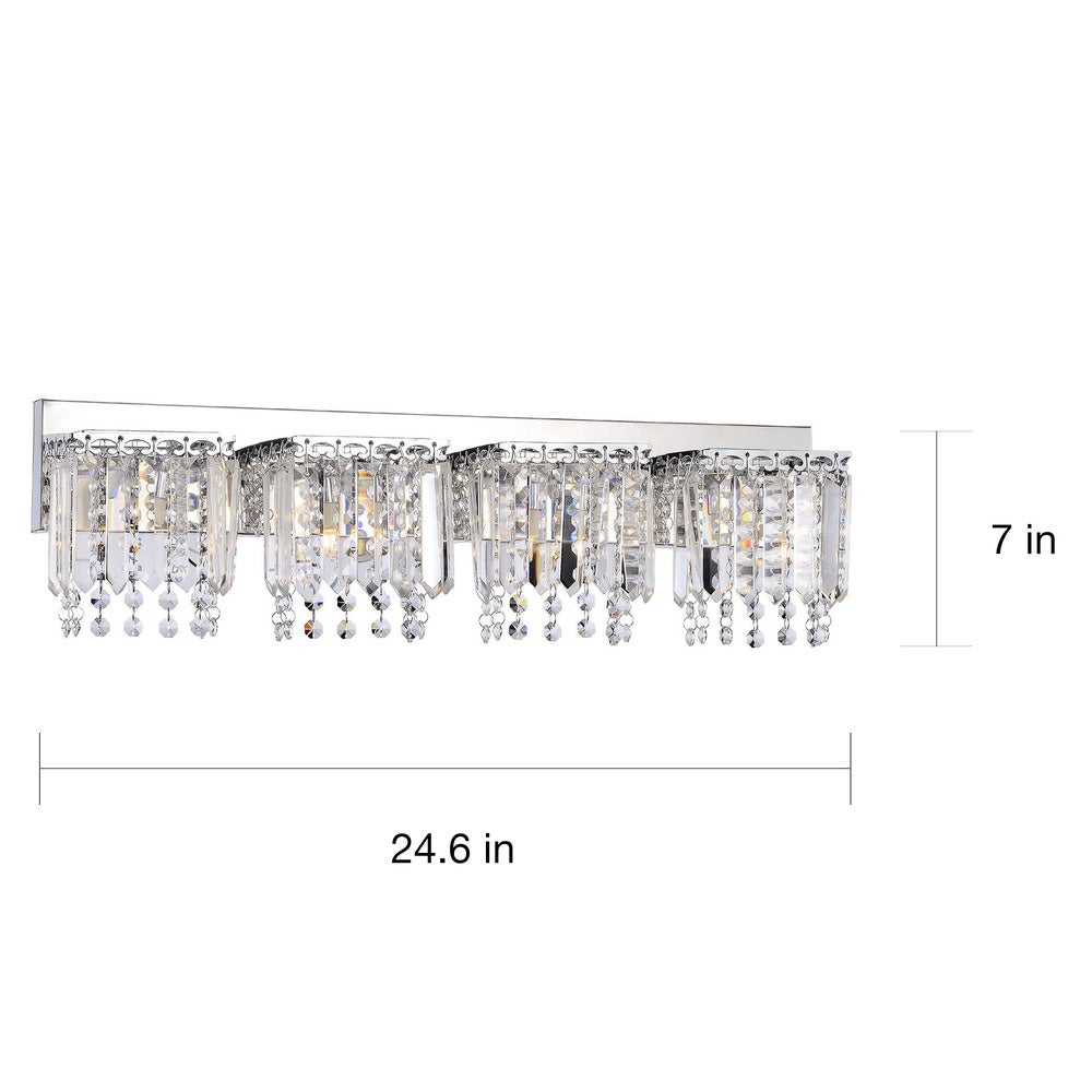 Evelyn 4-Light Crystal Strand Wall Sconce L231-HW-585