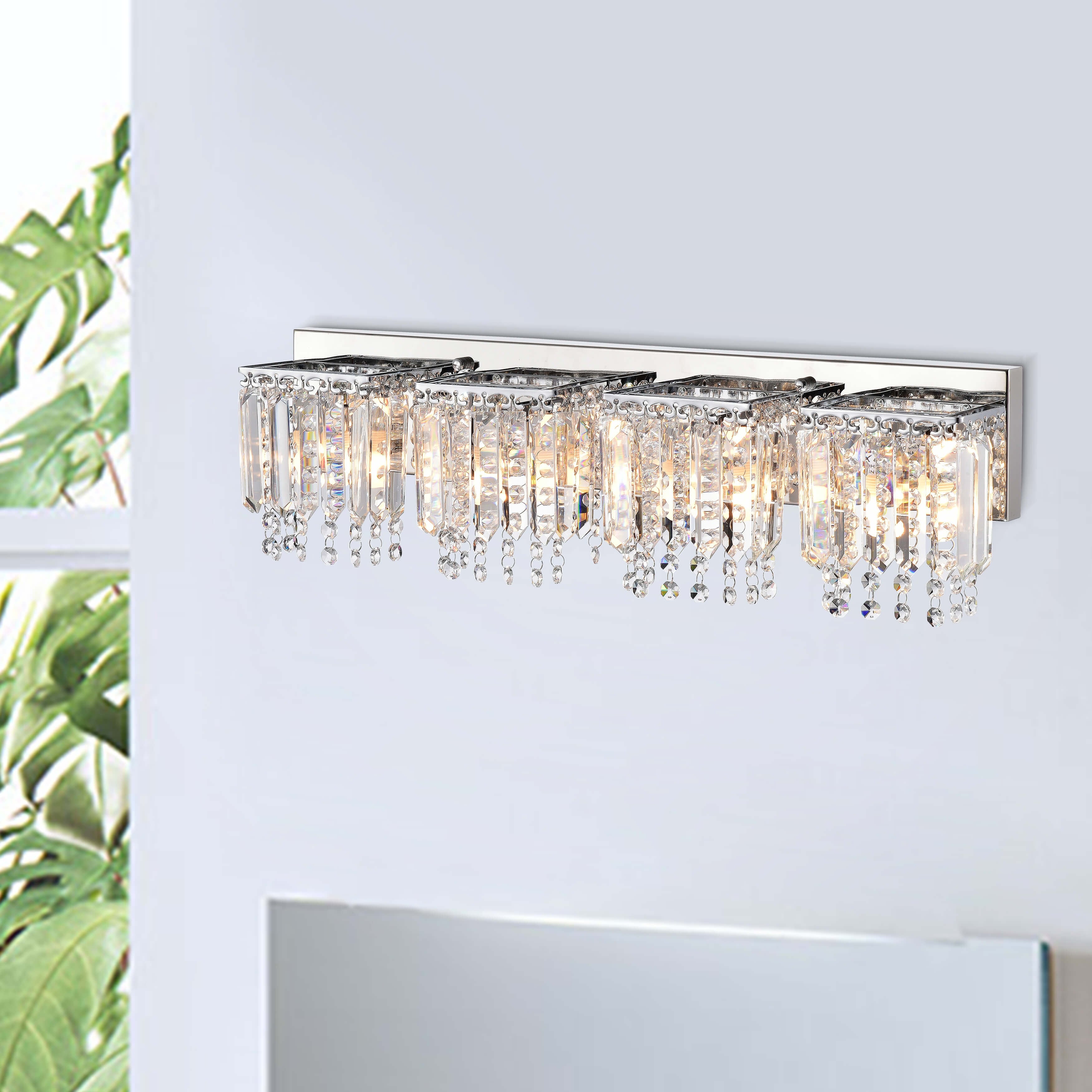 Evelyn 4-Light Crystal Strand Wall Sconce L231-HW-585