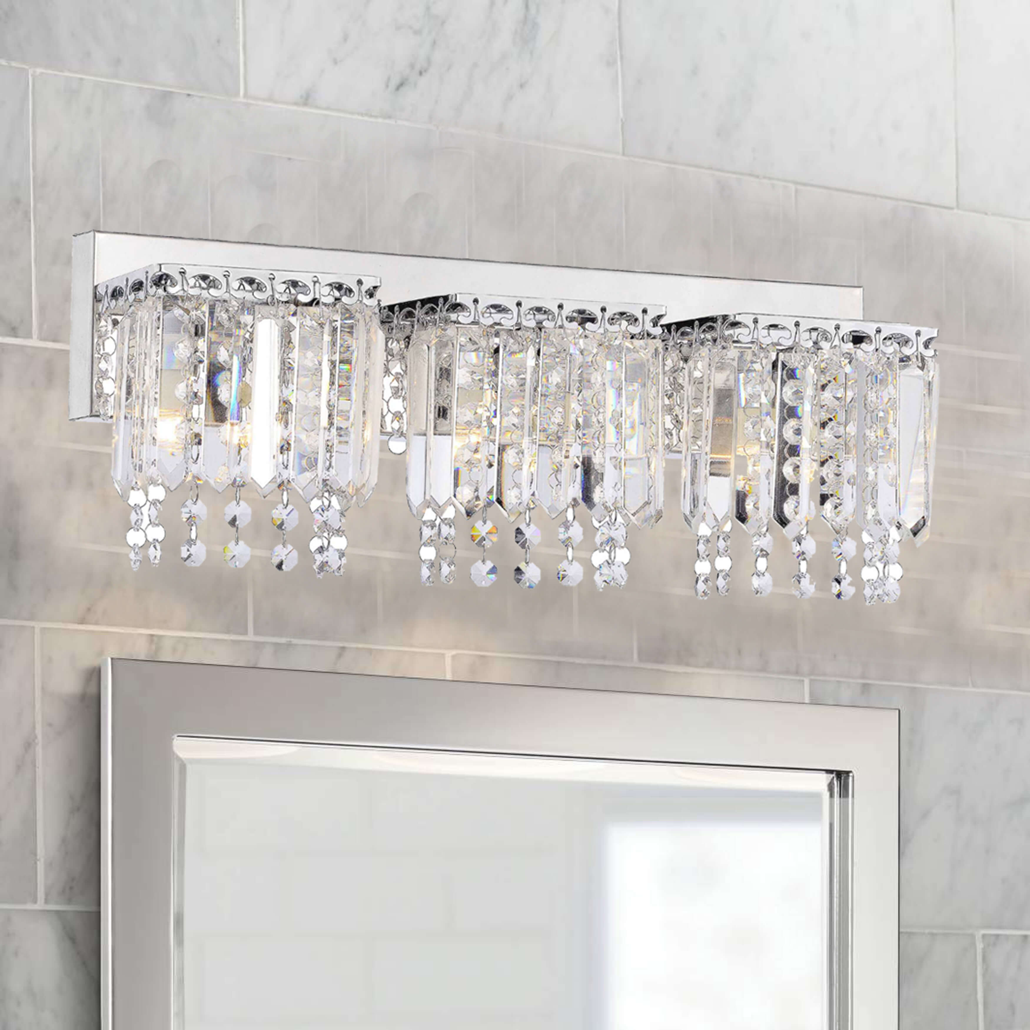 Evelyn 3-Light Crystal Strand Wall Sconce L233-GX-586