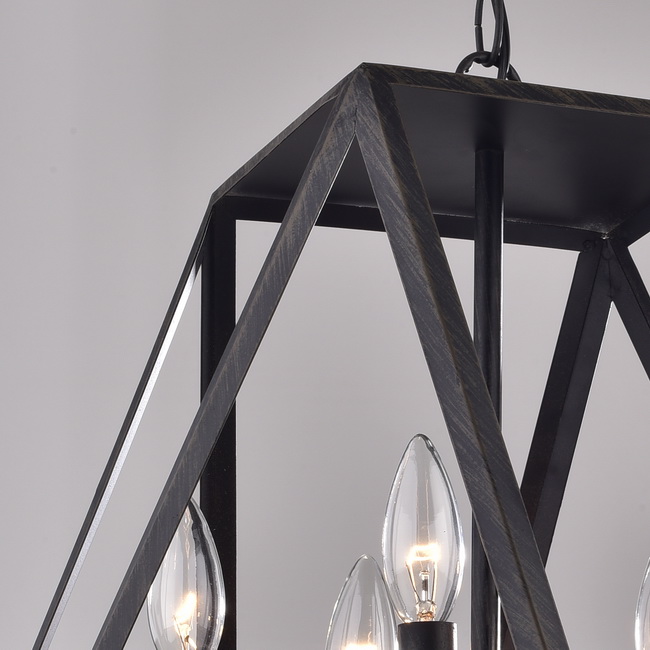 The Gray Barn Otis 5-light Modern Antique Black Iron Chandelier L343-RM-641