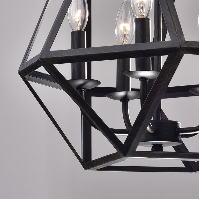 The Gray Barn Otis 5-light Modern Antique Black Iron Chandelier L343-RM-641