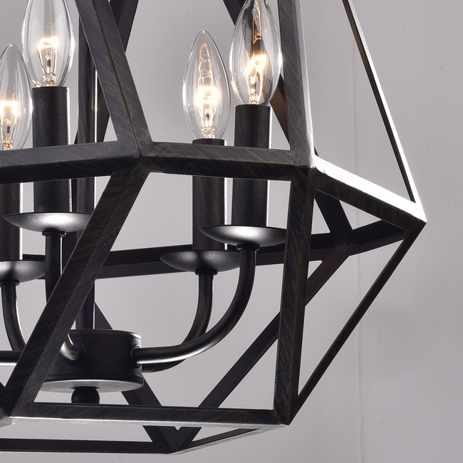 The Gray Barn Otis 5-light Modern Antique Black Iron Chandelier L343-RM-641