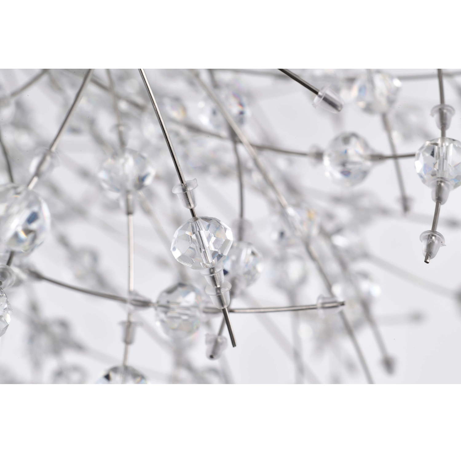 Liria 8-Light Chrome Clear Beads Firework Pendant Chandelier LJ-0240-KYM