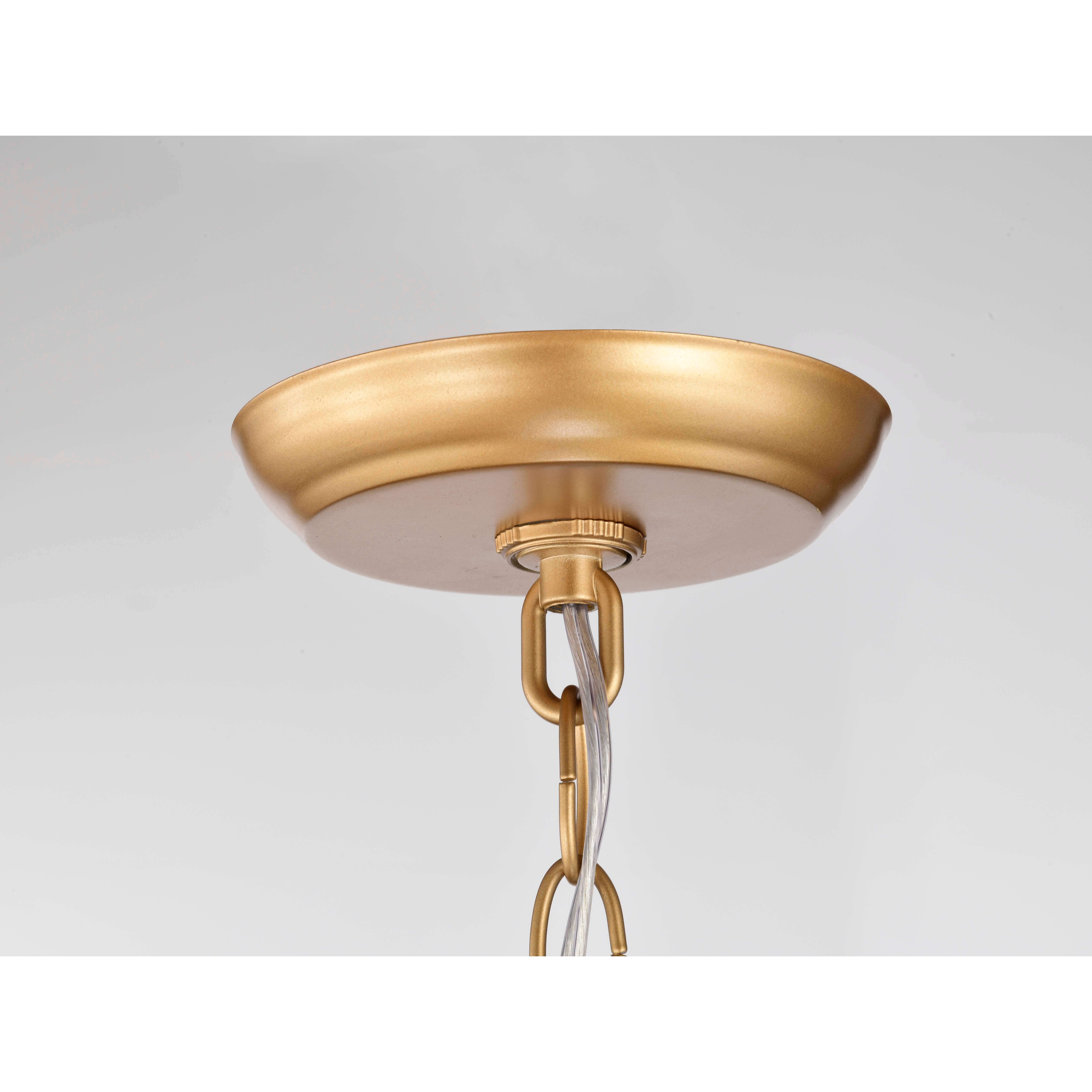 Benita Yellow-ish Gold 5-Light Metal Globe Crystal Chandelier LJ-1333-TLM