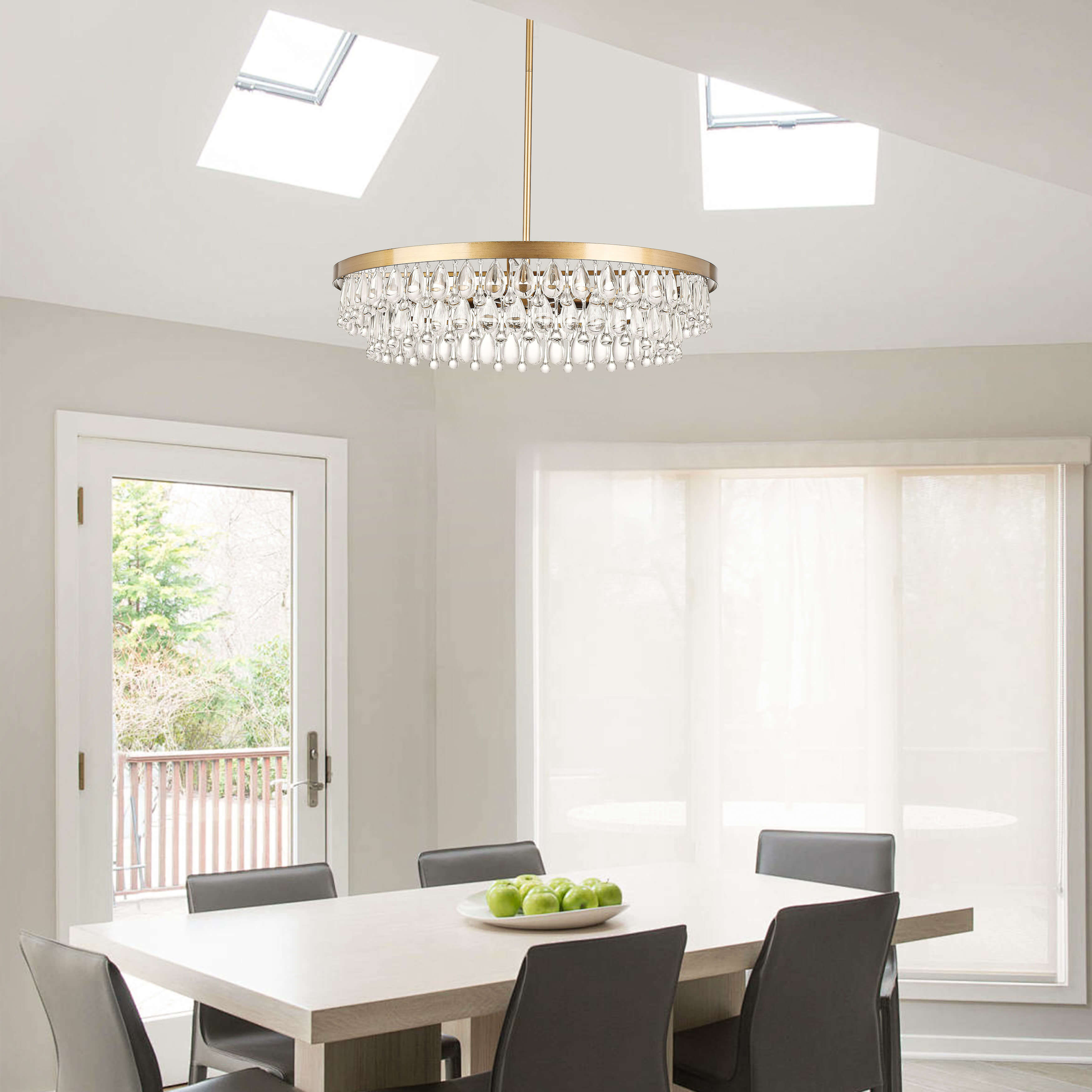 Viviana Crystal 6-light Chandelier LJ-1648-NHW
