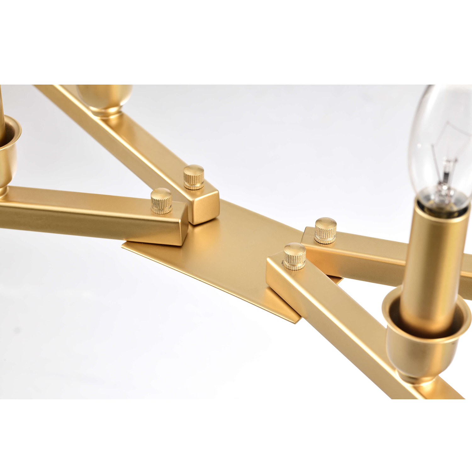 Mable 8-Light Gold Metal Frame Candle Chandelier LJ-1842-SCK
