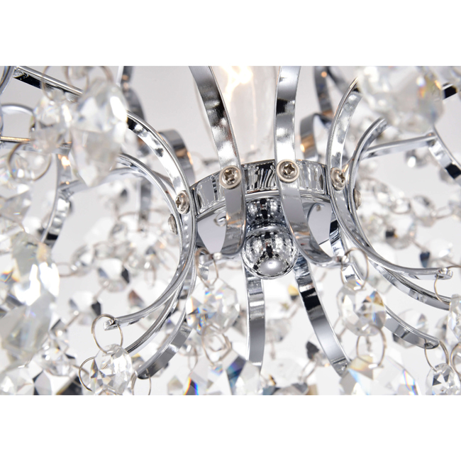 Dalia Elegant Indoor 3-light Chrome Crystal Flush Mount