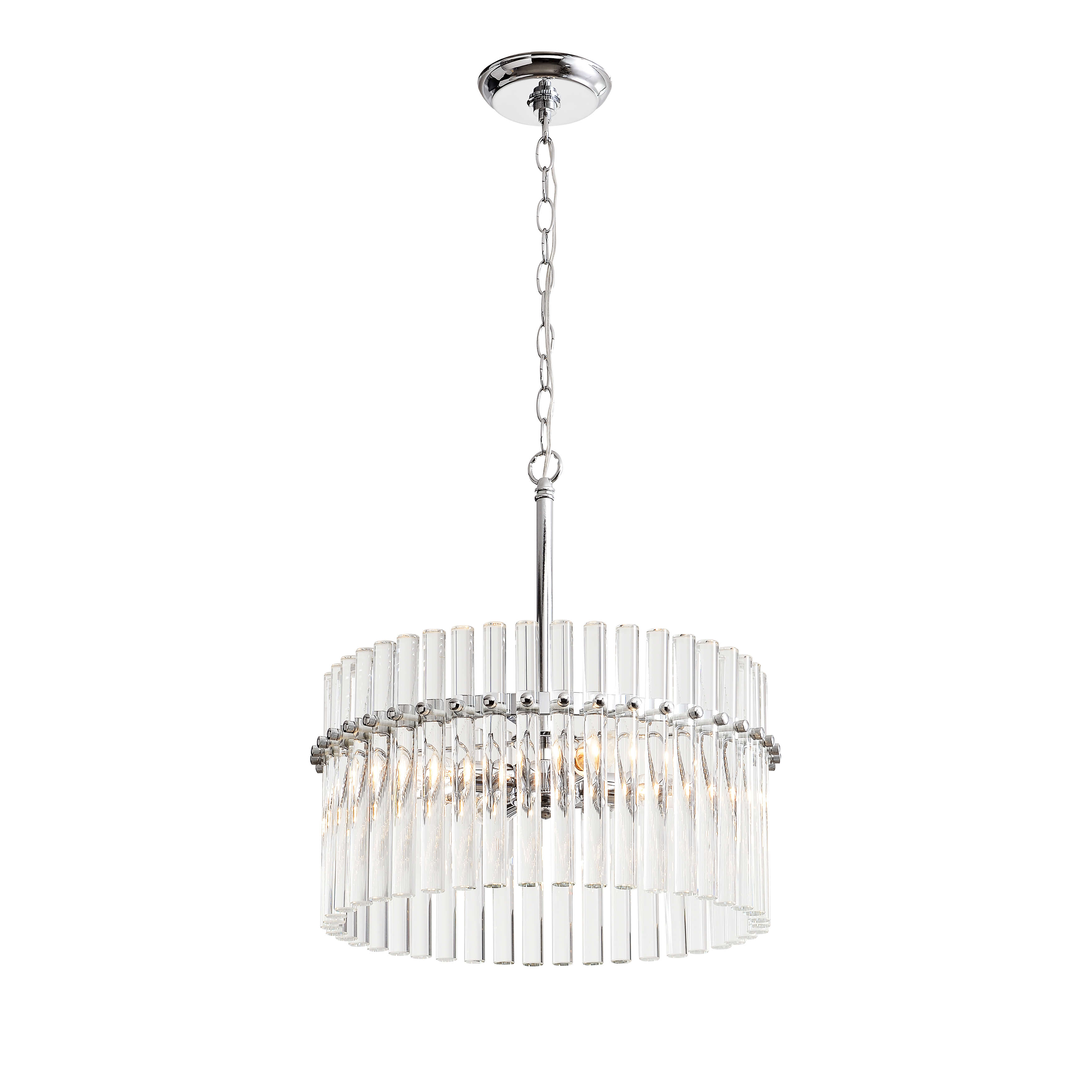 Casandra 4-Light Chrome Finish Crystal Chandelier LJ-3776-VRG