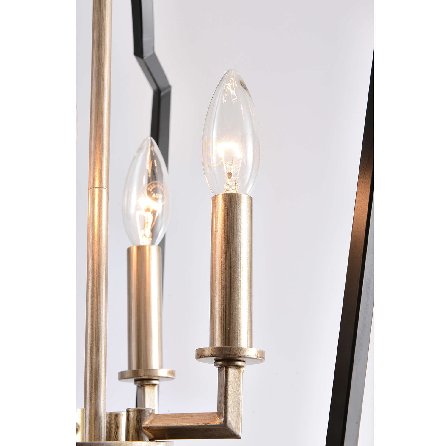 Adoncia 4-Light Black and Light Gold with Bronze Lantern Chandelier LJ-3929-BUH