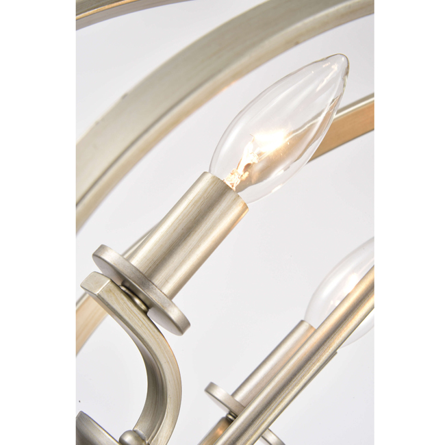 Mabel 3-light Champagne Contemporary Flush Mount Chandelier LJ-4134-URW