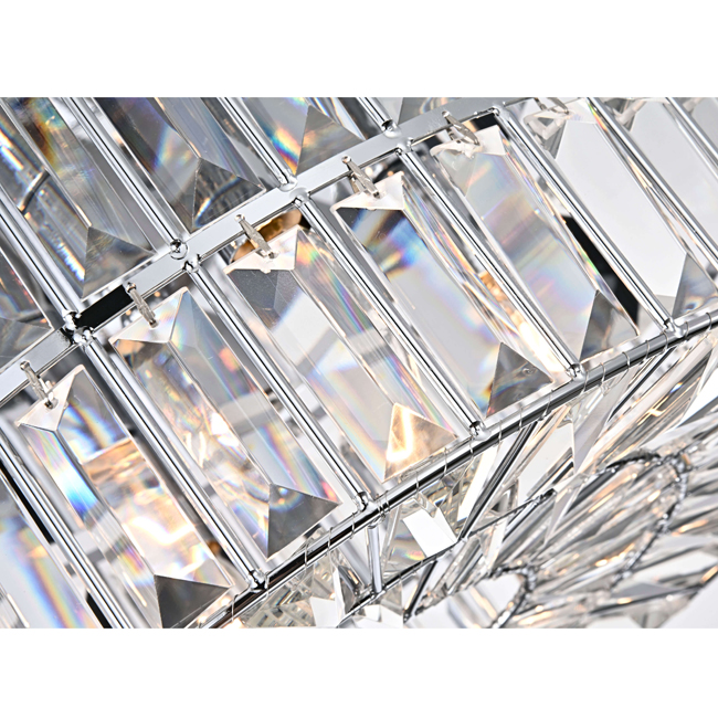 Justina 4-Light Chrome Crystal Glass Prism Flush Mount LJ-4406-WKT