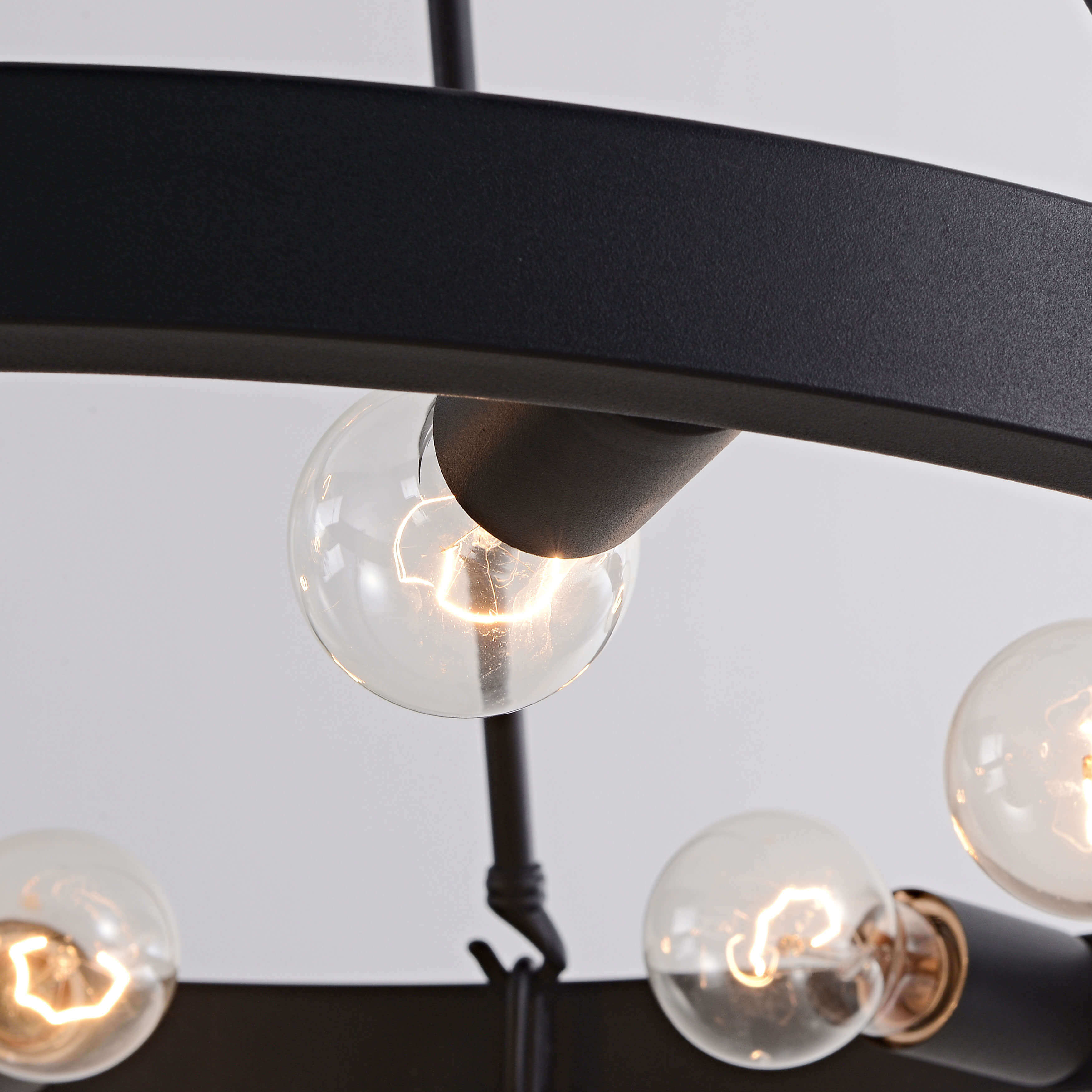 Abigail Wagon Wheel Black 6-light Metal Round Rustic Chandelier LJ-4570-YTV