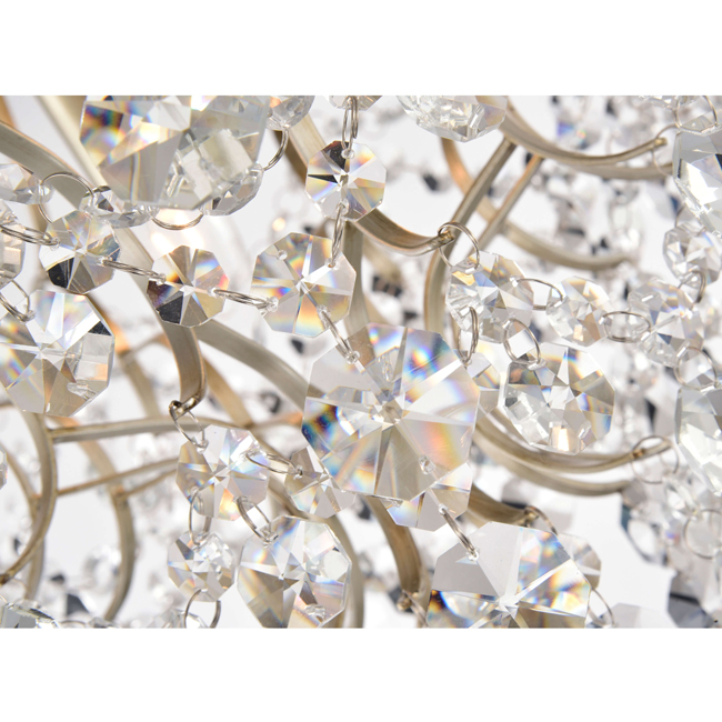 Dalia Elegant Indoor 3-light Champaign Crystal Flush Mount LJ-4863-CRK