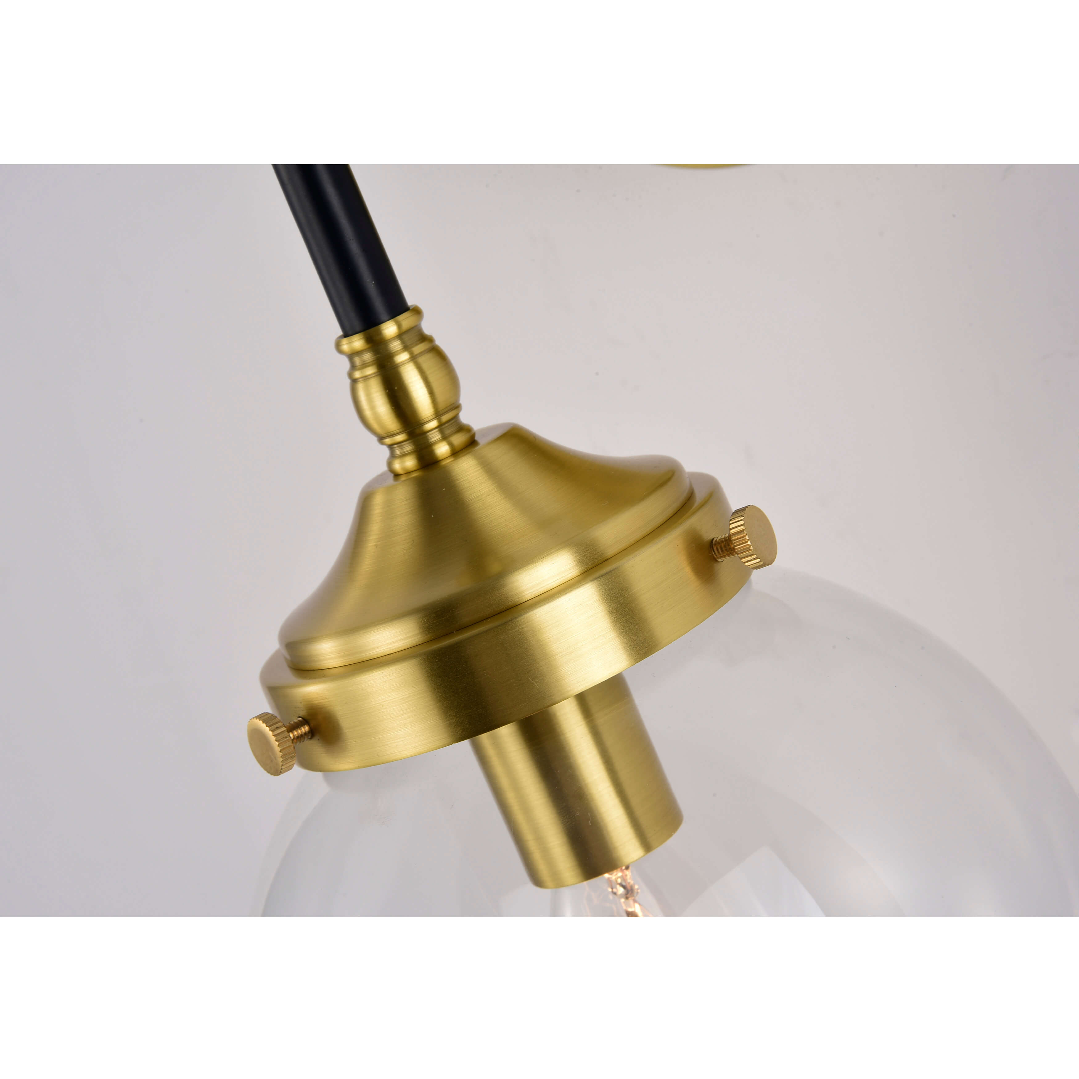 Alda Single light Antique Gold Wall Sconce with Clear Glass Globe LJ-6087-WCW