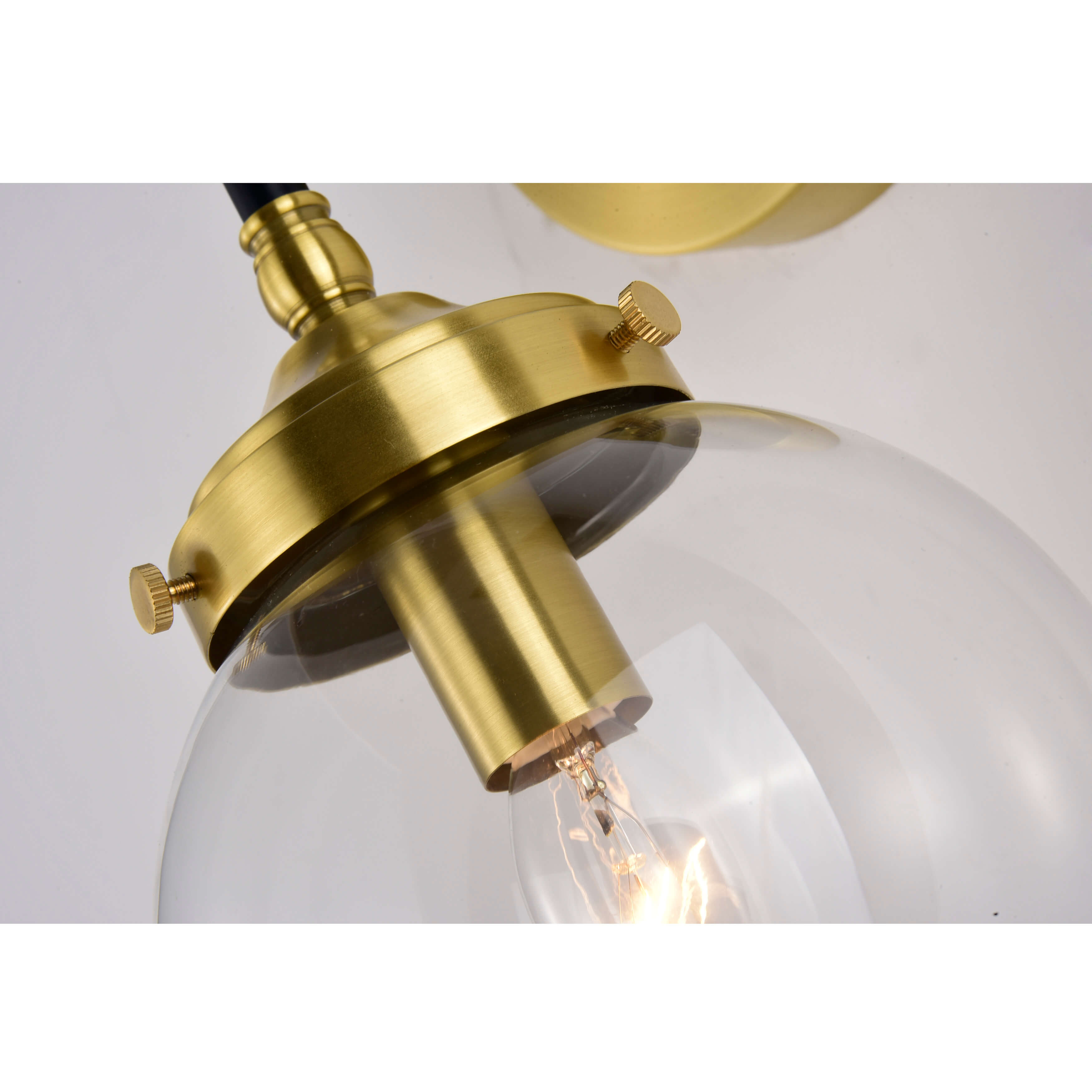 Alda Single light Antique Gold Wall Sconce with Clear Glass Globe LJ-6087-WCW