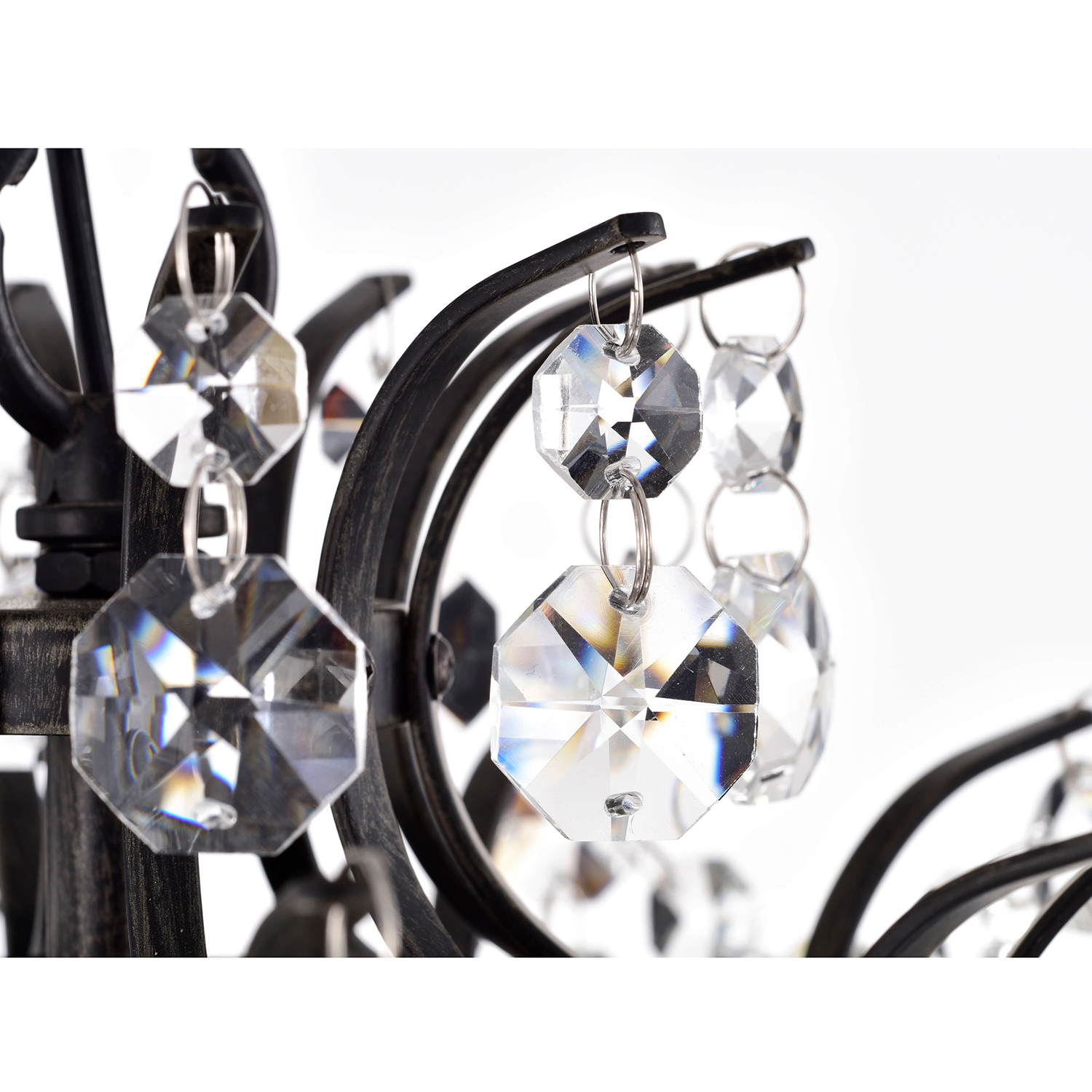 Taylor Antique Black 3-light Crystal Chandelier