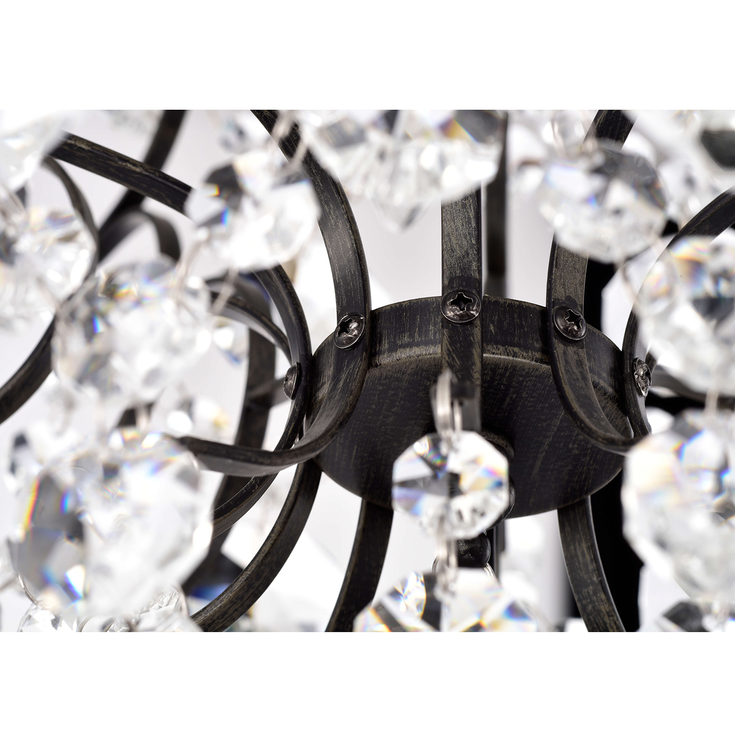 Taylor Antique Black 3-light Crystal Chandelier