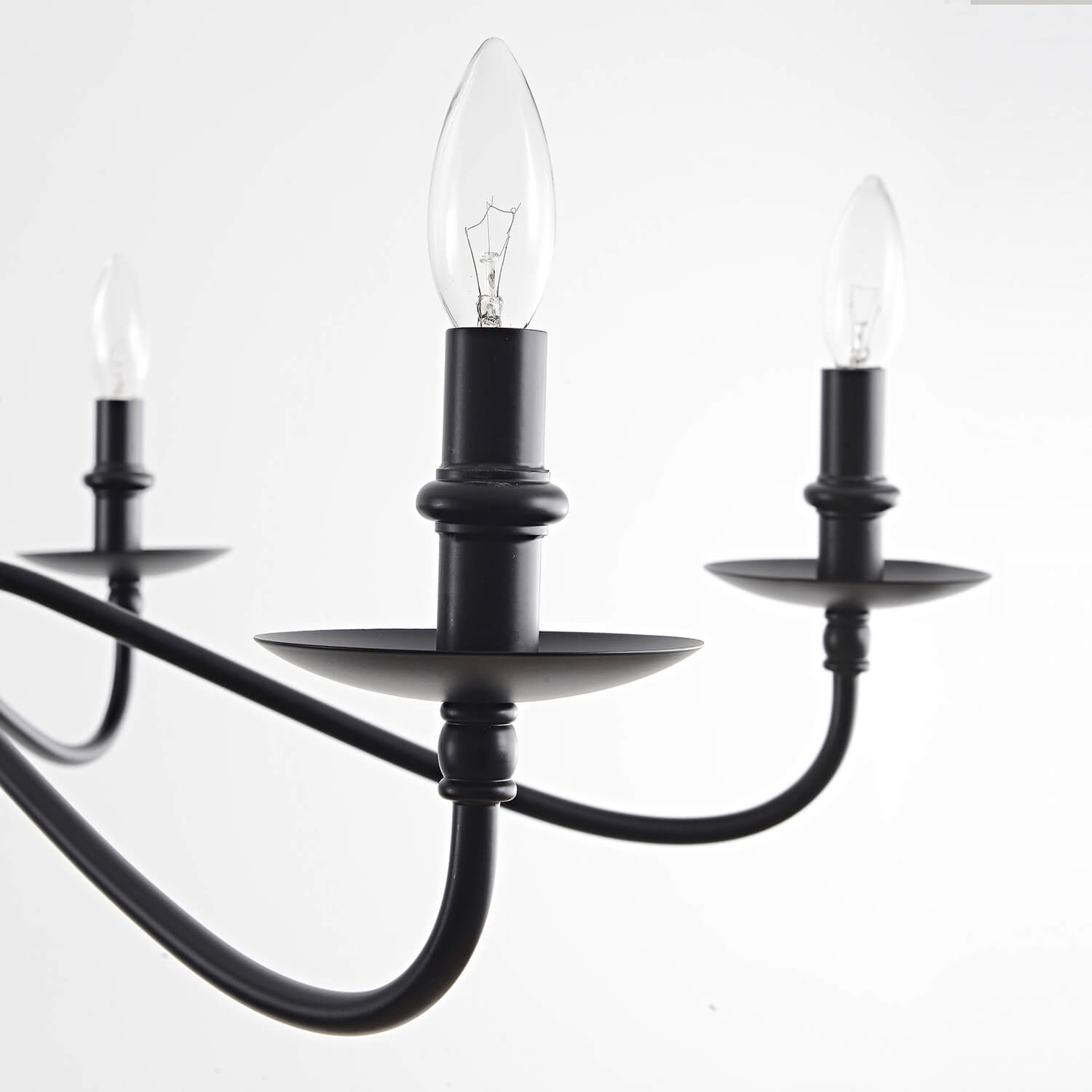 Mario Rustic 6-Light Black Metal Chandelier LJ-7806-AKH