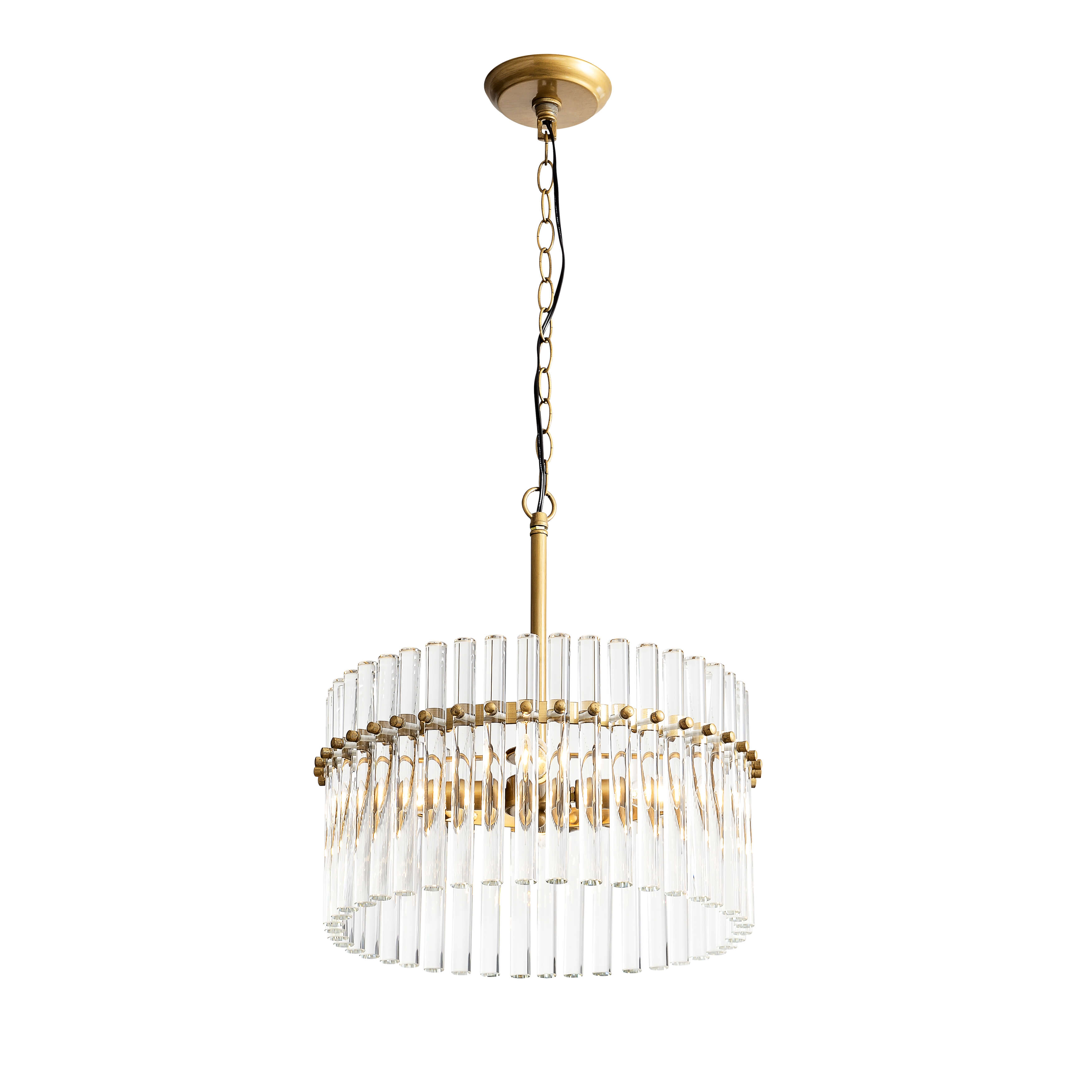 Casandra 4-Light Brushed Brass Crystal Chandelier LJ-8023-QDQ