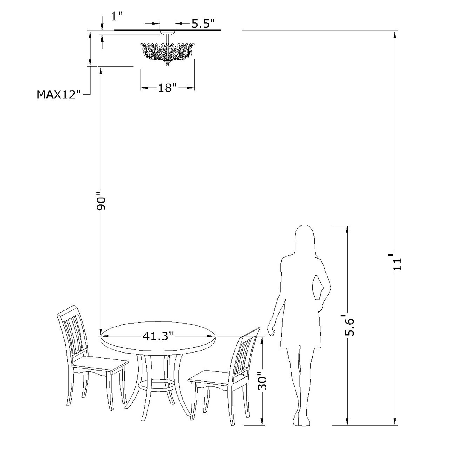 Flavia 4-light Crystal Beaded 9-Branch Semi-Flush Mount LJ-9661-ZZE