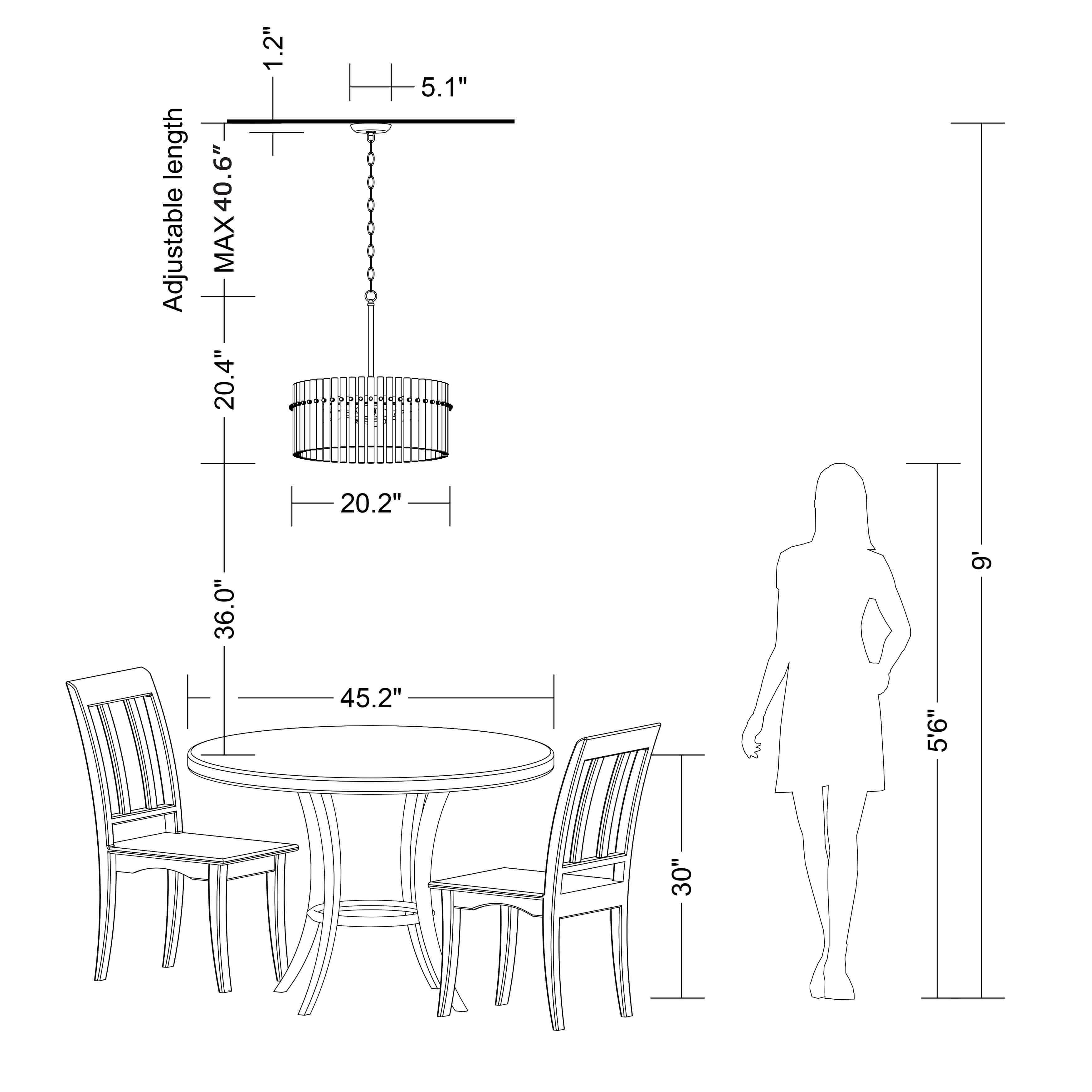 Casandra 5-light Chrome Pendant Crystal Chandelier LJ-9733-XVD