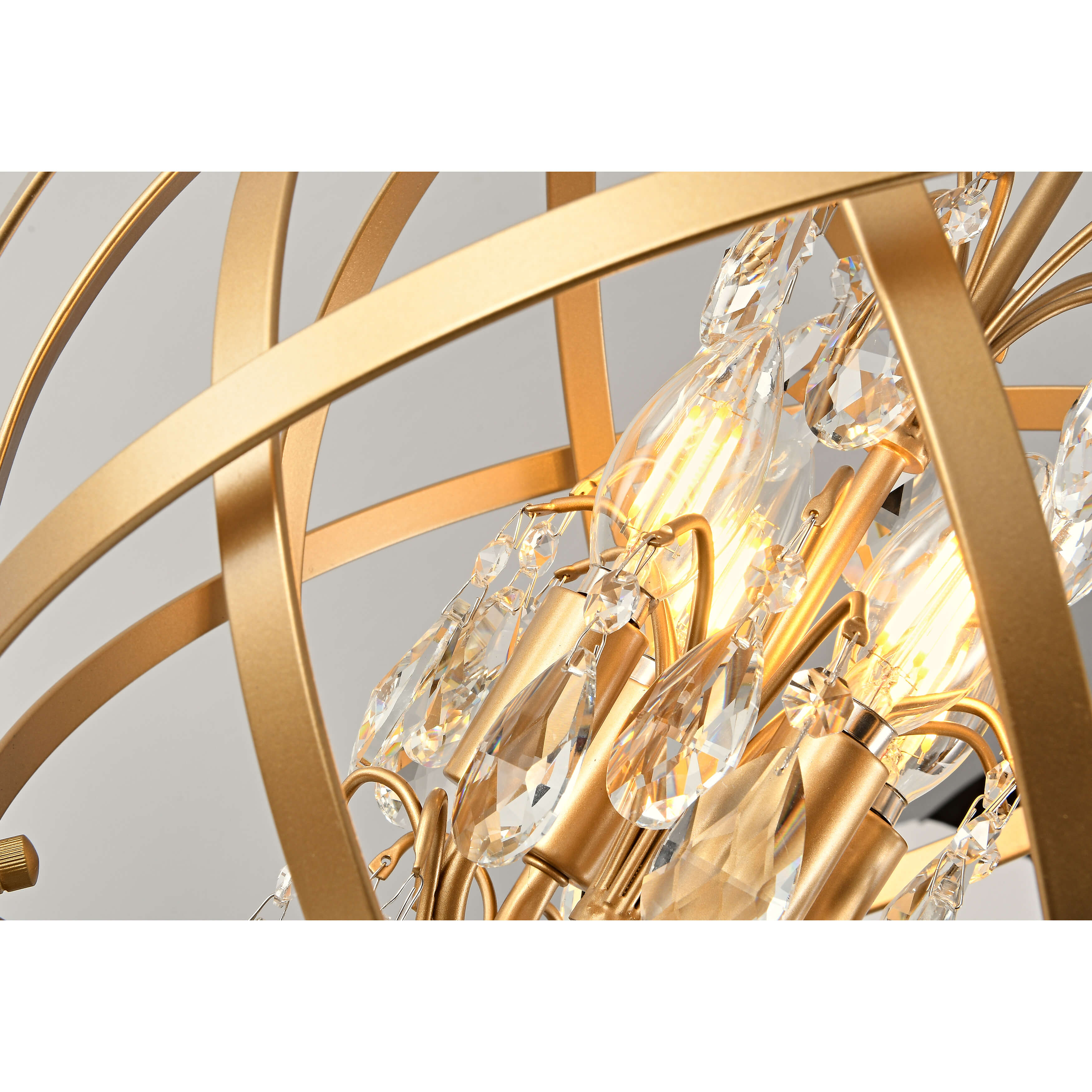 Benita 4-Light Shiny Bronze Crystal Chandelier LJ-9750-AUY