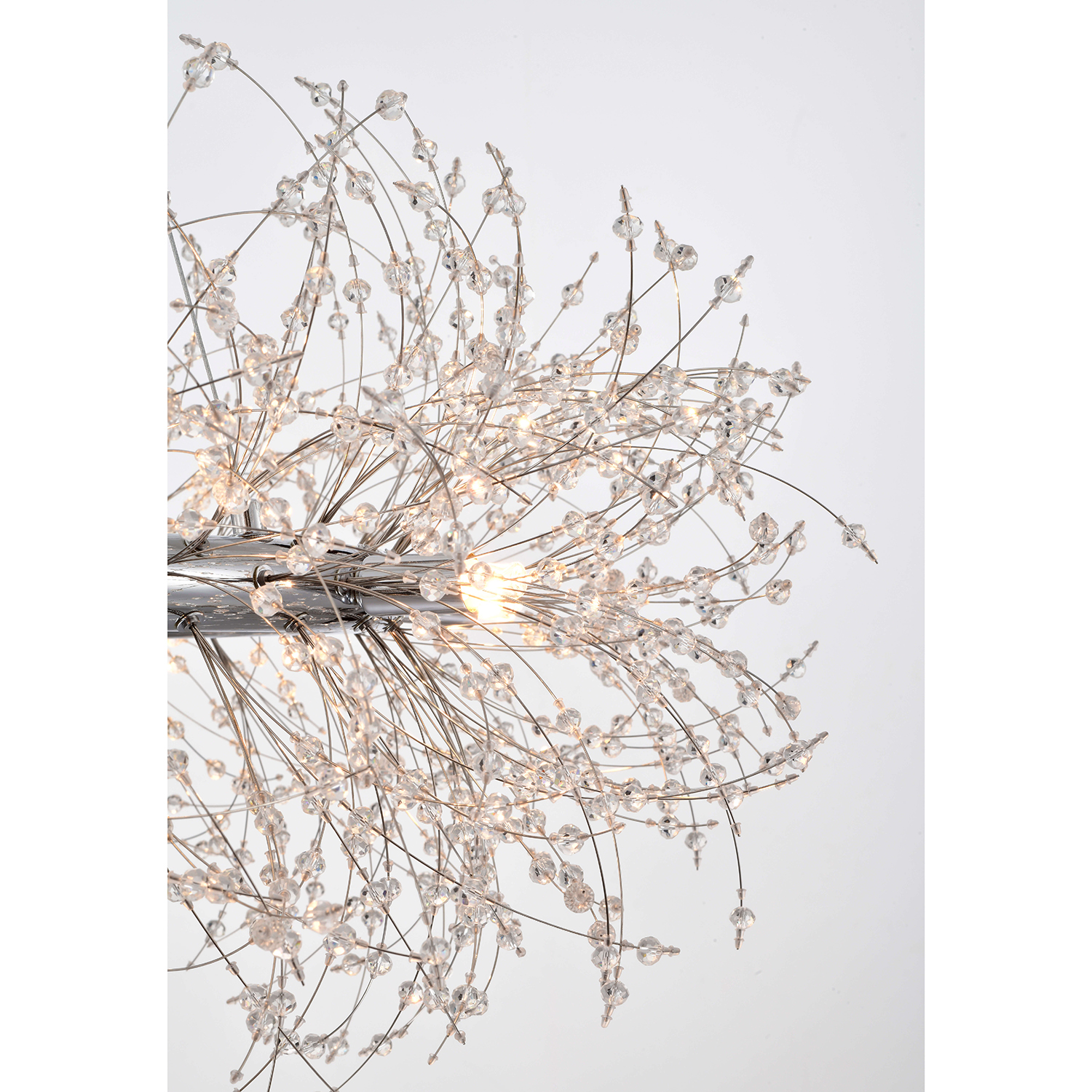 Liria 9-Light Chrome Clear Beads Firework Chandelier LJ-9953-XCD